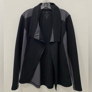 Cabi Medium black gray zip up jacket activewear